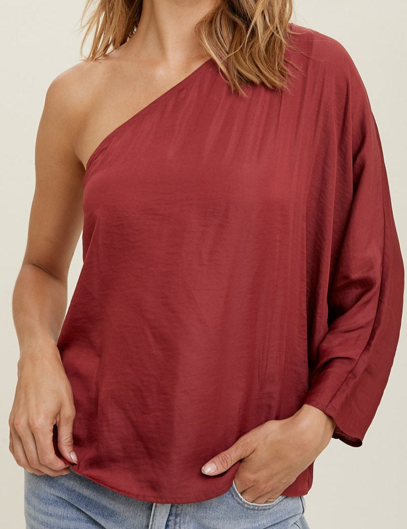 SATIN ONE SHOULDER TOP | ASSORTED STYLES - MTT Collective