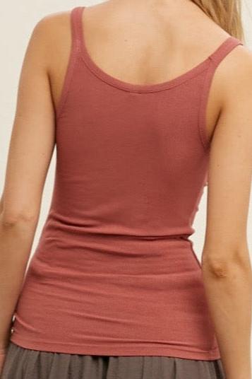 Ribbed Knit Fitted Tank Top - MTT Collective