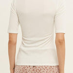 RIBBED KNIT HALF-SLEEVE TOP - MTT Collective