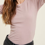 RIBBED KNIT HALF-SLEEVE TOP - MTT Collective