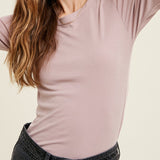 RIBBED KNIT HALF-SLEEVE TOP - MTT Collective