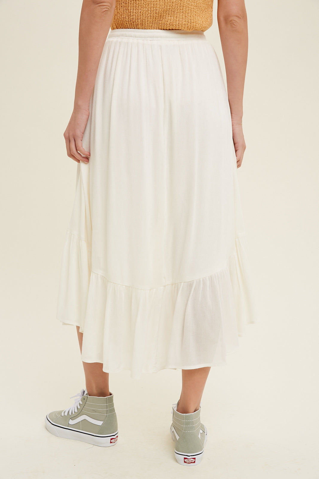 Ruffle Hem Midi Skirt - MTT Collective