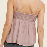 Lined Cami With Self Tie - MTT Collective