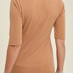 RIBBED KNIT HALF-SLEEVE TOP - MTT Collective