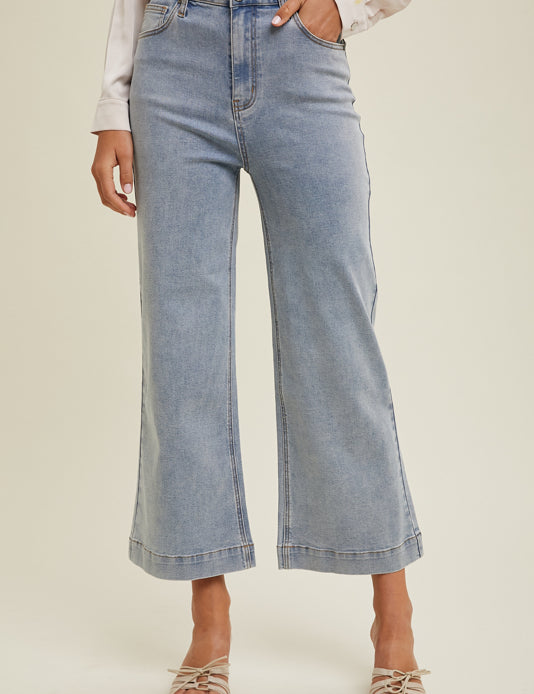 Valeria Cropped Denim Pants - MTT Collective