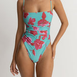 Inferna Floral Scrunched Side One Piece