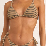 Sol Stripe Slide Tri Bikini Top