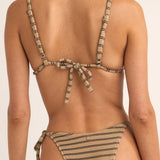 Sol Stripe Slide Tri Bikini Top