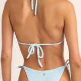 Cove Stripe Slide Tri Bikini Top