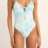 Serenity Floral Tie Front One Piece