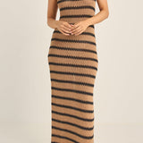 Sol Stripe Knit Maxi Dress