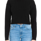 Angela Cable Knit Cropped Sweater