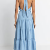 Seacoast Halter Tiered Maxi Dress