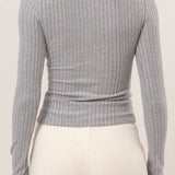 Brenna Ribbed Long Sleeve Top