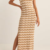 Aries Stripe Knit Midi Dress