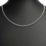 Annie Silver Stainless Steel PVD Curb Chain Necklace