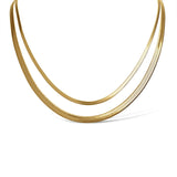 Rowan Gold Stainless Steel PVD Herringbone Chain Necklace