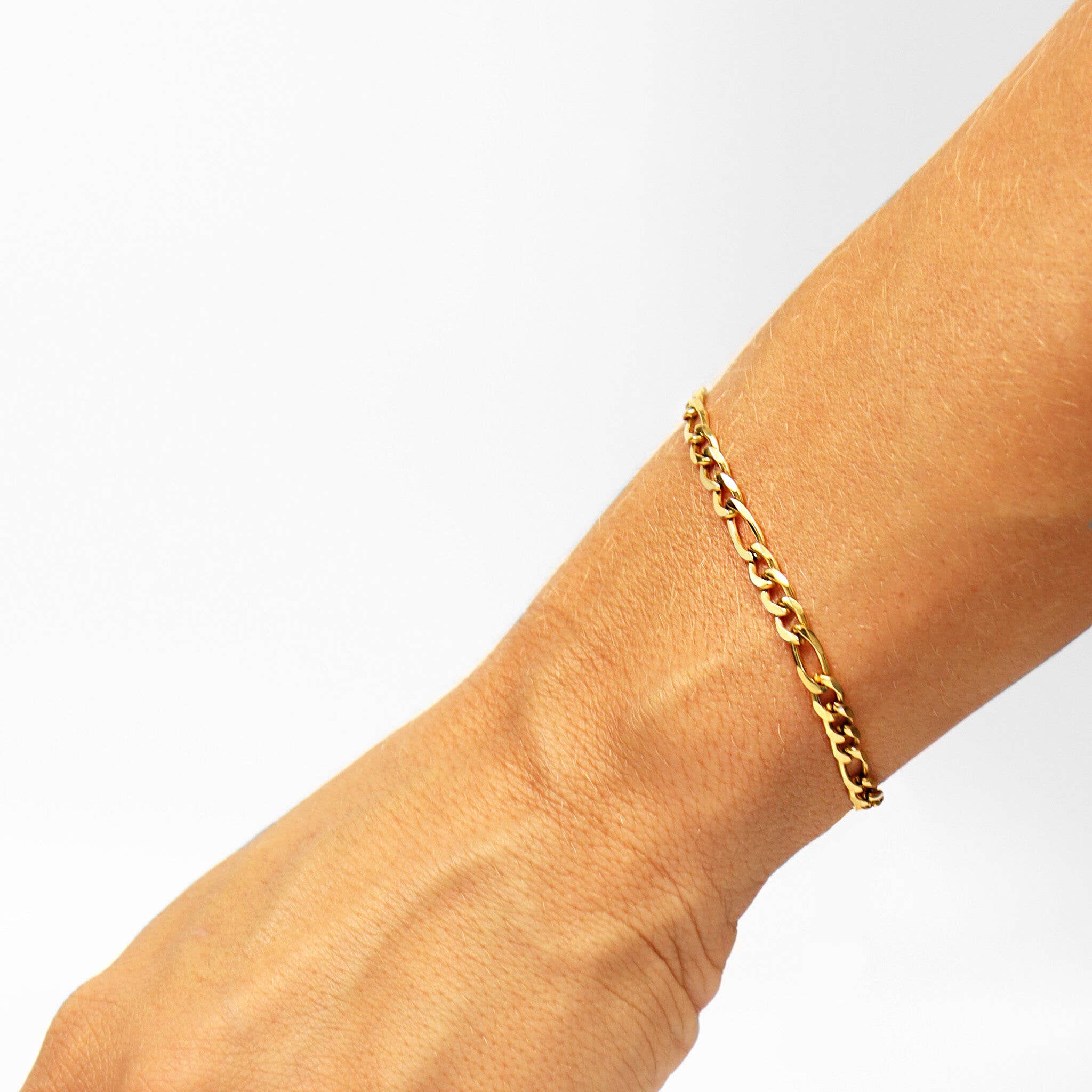 Avery Gold Stainless Steel PVD Figaro Chain Anklet - MTT Collective