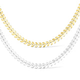 Savannah Gold Stainless Steel PVD Chevron Chain Necklace