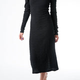 Long Sleeve Square Neck Body Con Midi Dress