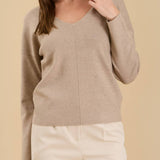 Violet V-Neck Knit Sweater