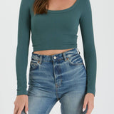 Kenzie Scoop Neck Knit Top