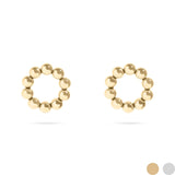 Kayla 18K Gold or Stainless PVD Circle Ball Stud Earrings