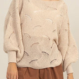 Kari Pointelle Knit Sweater