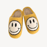 Sherpa Fuzzy Happy Face Slippers