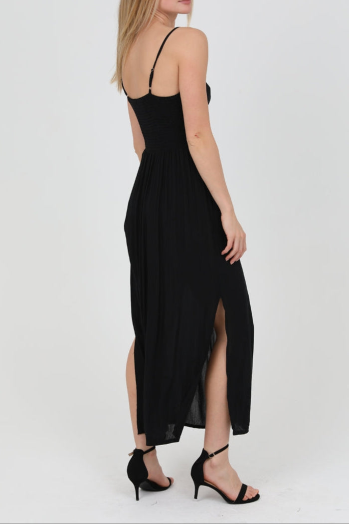 Twist Front Cut-Out Maxi Dress - MTT Collective