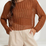 Tasha Crochet Knit Sweater