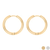 Nicole 18K Gold PVD and Stainless Steel PVD Simple Hoop Earrings