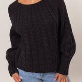 Mavis Cable Knit Pattern Sweater