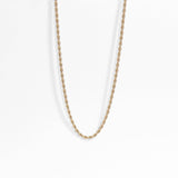 Ashley Gold Stainless Steel PVD Rope Chain Necklace