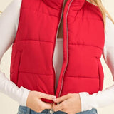 Silas High Neck Zip Up Vest