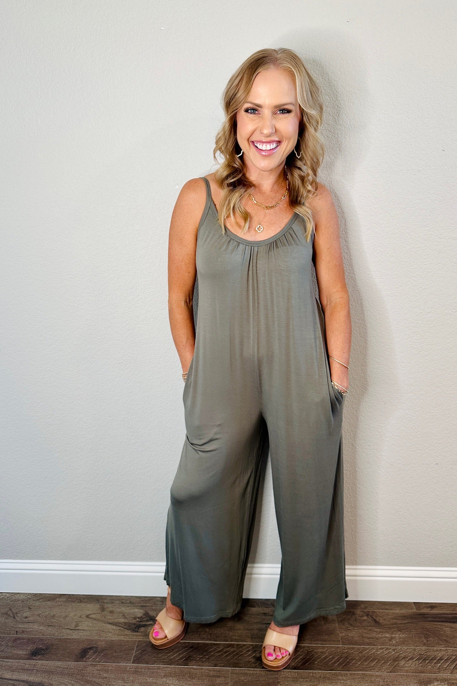 Casually Cozy Wide Leg Knit Jumpsuit - MTT Collective