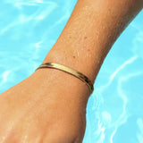 Rowan Gold Stainless Steel Herringbone Chain Bracelet