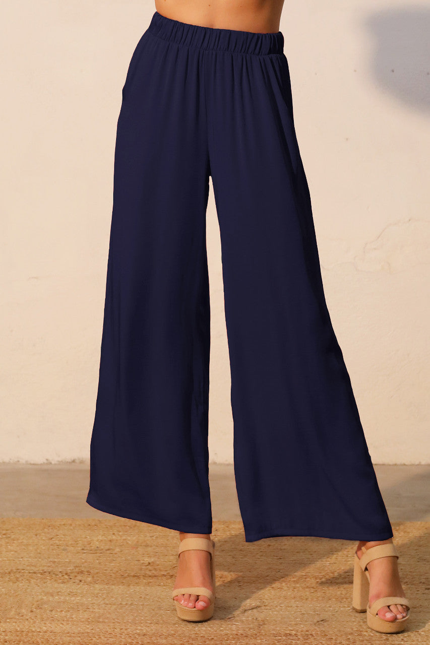 Back In Time Poly Silk Pocket Pants - MTT Collective