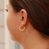 Melody Gold Stainless Steel PVD Geometric Huggie Earrings - MTT Collective