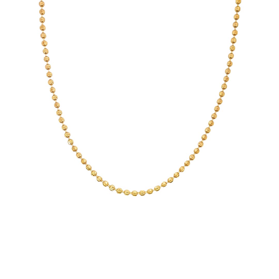 Sofia Textured Ball Chain Necklace | Gold - MTT Collective