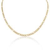 Avery Gold Stainless Steel Figaro Chain Necklace