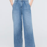 Performance Denim Lite Pleated Pant