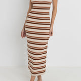 Isla Striped Knit Midi Dress