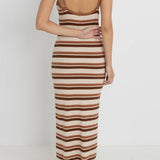 Isla Striped Knit Midi Dress