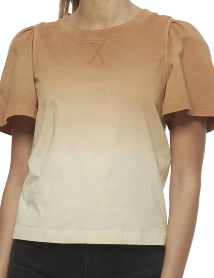 Willamina Dip Dye Flutter Sleeve Top - MTT Collective