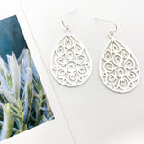 Diana Floral Drop Brushed Earrings