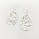 Diana Floral Drop Brushed Earrings