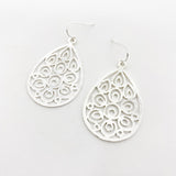 Diana Floral Drop Brushed Earrings