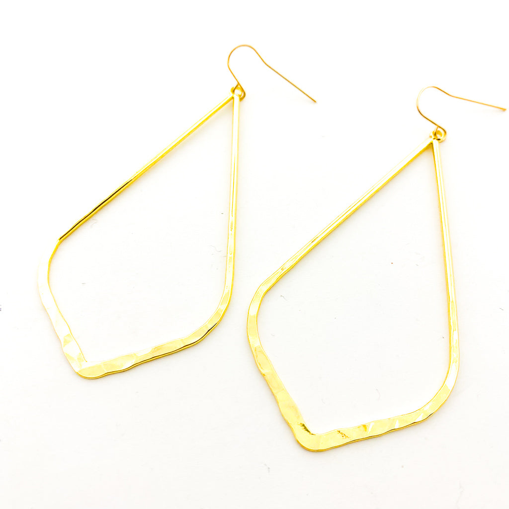 Aria Hammered Drop Earrings - MTT Collective