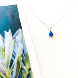 Mila Teardrop Lab Opal Necklace